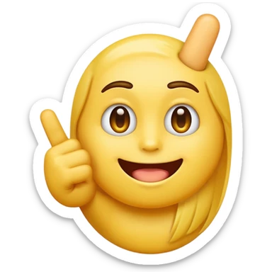 Emoji jaune qui fait des doigts d’honneur sticker