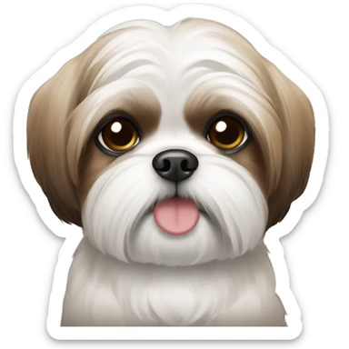 shihtzu with brown hair sticker