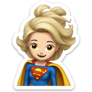 supergirl flying sticker