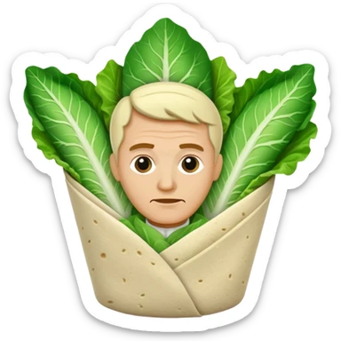 Julius Caesar inside salad wrap sticker