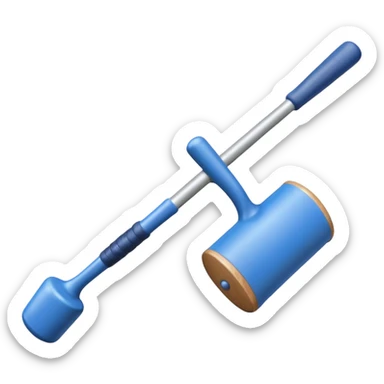 create a blue croquet mallet sticker