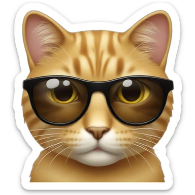 cat with sunglass sticker