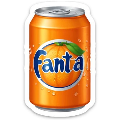 a bright orange Fanti can sticker