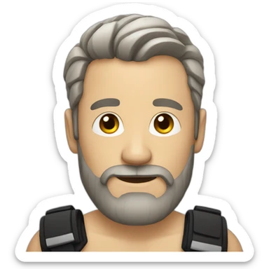 bearded white man with tattoo on his arm sticker