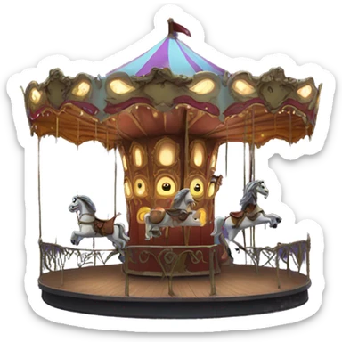 Haunted carousel  sticker