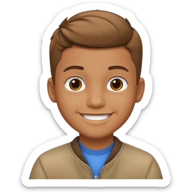 a boy with taper fade hair sticker