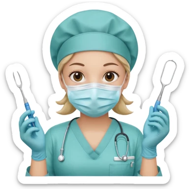 scrub nurse sterile stuff sticker