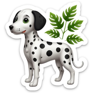 Dalmatian and plant sticker