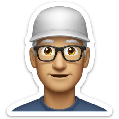 tim cook with a google cap sticker