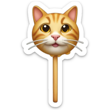 Cat cooked on a skewer sticker