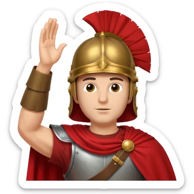 an ancient roman republic soldier saluting sticker