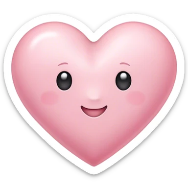 Light Pink heart that says I love you  sticker