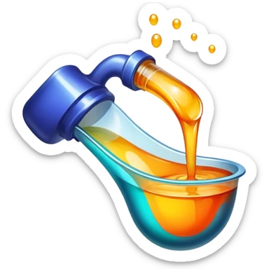 Create an icon that represents the hobby of decorative arts using epoxy resin.  sticker