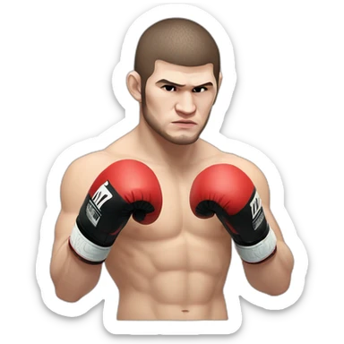 khabib nurmagomedov boxing  sticker
