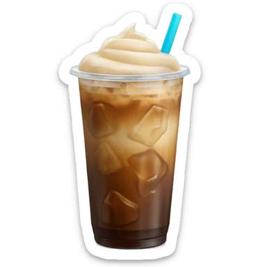 iced coffee (with ices) sticker
