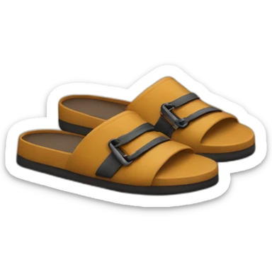 slippers with 2 belt sticker