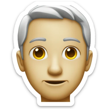 A yellow regular emoji with side eye sticker