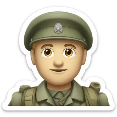 Soldat allemand blanc seconde guerre mondiale sticker