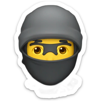 a person who likes to go to the mountains in ninja style sticker