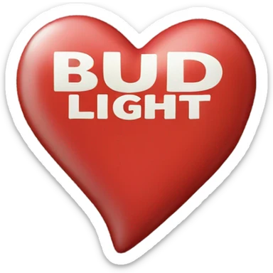 A candy heart that reads Bud Light Lime sticker