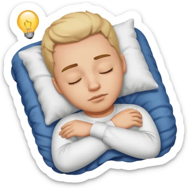 white shirt guy sleeping sticker