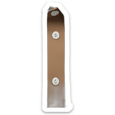 brown short sleeve shirt one pocket sticker