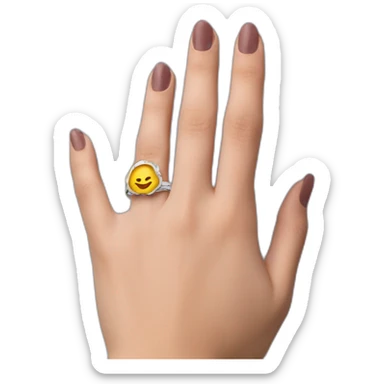 Bague pour les mains sur les dent sticker