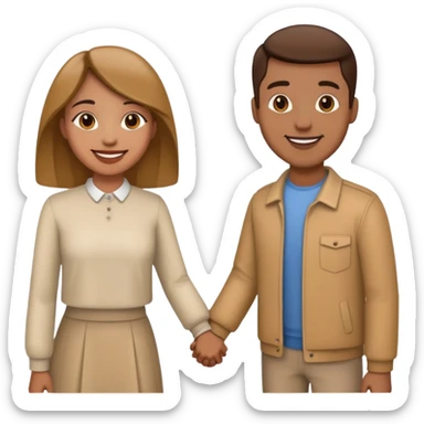 Two people who just started dating sticker