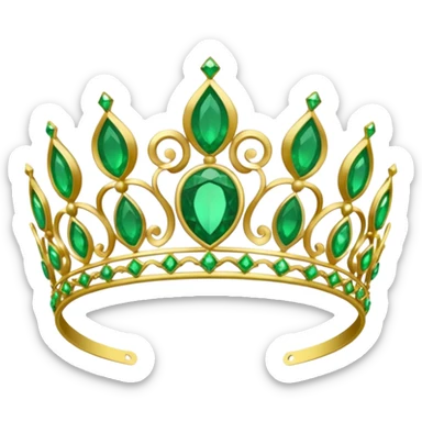 Create me a detailed green Tiara that says Co-Owner Lia sticker