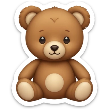 Cute flat-style teddy bear icon for infant daycare. i want to feel safe when see that teddy
 sticker