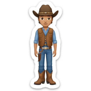 fly hatless cowboy  sticker