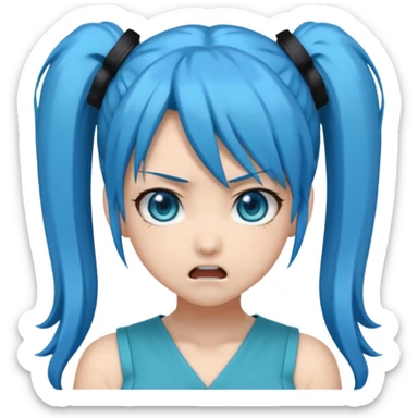 Hatsune Miku angry twintail sticker