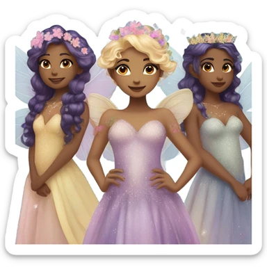Princess fairies sticker