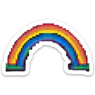 colorful rainbow bridge sticker
