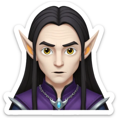 dark elf man sticker