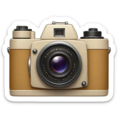old camera beige sticker