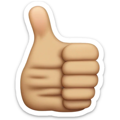 thumbs up and fingers crossed sticker