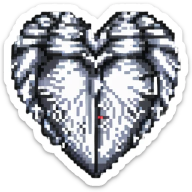 zebra print heart sticker
