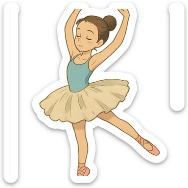 ballet dancing girl sticker