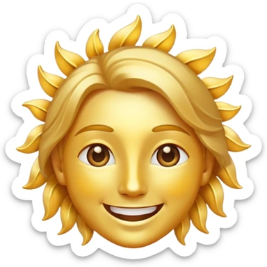 happy day with sunshine and smiling face sticker