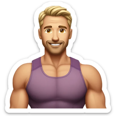 man, fitness trainer, nutrition specialist, portrait sticker