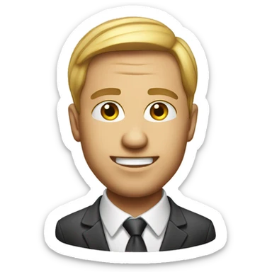 Photorealistic businessman winner sticker