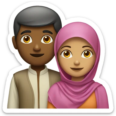 muslim girl with hindu boy sticker