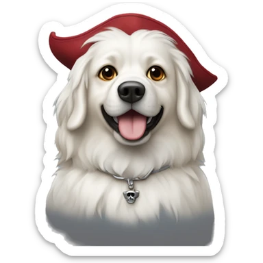 Pyrenees mountain dog White pirate costum sticker