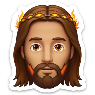 Jesus with burnig Eyes like in Revalation  sticker