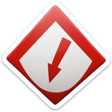 red hazard sign sticker