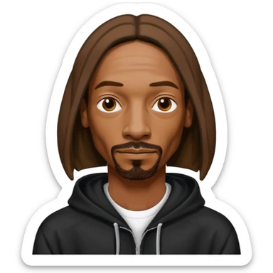 snoop dogg with black hoodie sticker