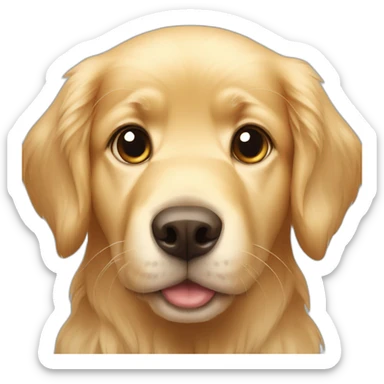 light golden retriever with big eyes sticker