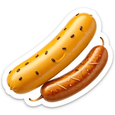 one mustard sausage  sticker