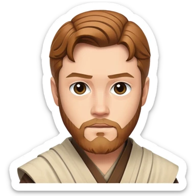 Young Adult Obi-Wan Kenobi sticker